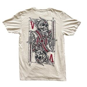 NWT Howitzer Men's Medium Beige Graphic Short Sleeve Crew Neck T-Shirt